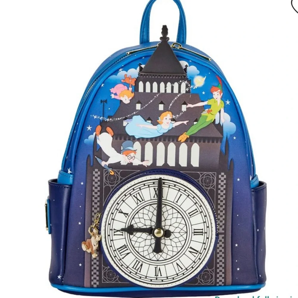 NWT Loungefly X Disney Peter Pan Glow in the Dark Mini Backpack